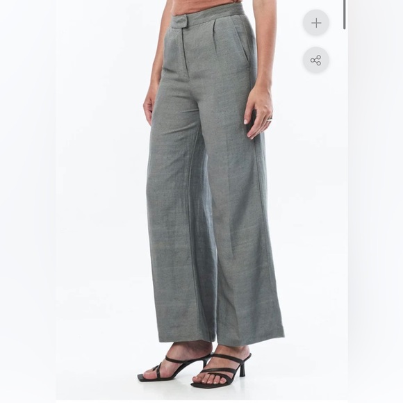 Jonny Cota tailored linen trouser in grey. New with tags. 50% linen, 50% rayon - Picture 2 of 5